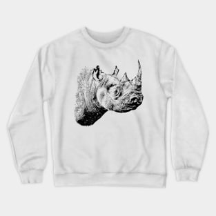 Black Rhino in Profile | African Wildlife Crewneck Sweatshirt